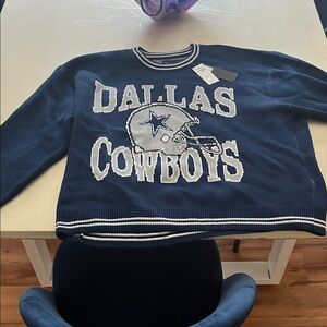 Abercrombie & Fitch Navy Blue Dallas Cowboys Sweater